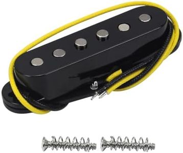 FLEOR Micro simple bobinage Alnico 5 Micros ST Micros Guitare Chevalet Staggered pour guitare électrique ST SQ, noir