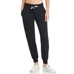 DKNY Women's Fleece Jogger Sweatpant with Pockets, Black, M