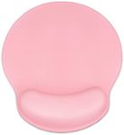 WAVEYU Ergonomic Mouse Pad with Wrist Support, Decorative Mouse Mat for Women Non-Slip Rubber Base Mousepad for Desk Laptop Gaming Working Computers Easy Typing & Pain Relief, Pink