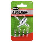 Slime 20088 4-Way Valve Tool with 4 Valve Cores