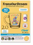 TransOurDream WaterSlide Decal Paper for Inkjet & Laserjet Printer (20 Sheets, A4 Size) Upgraded Water Slide Transfer Paper Clear Transparent Printable Waterslide Paper for Tumblers, Mugs(CA-WSl2-20)
