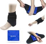 WORLD-BIO Foot Ankle Ice Gel Pack for Follow and Sole, Hot Cold Therapy Reusable Pack Perfect for Plantar Fasciitis, Achilles Tendonitis, Sprains, Swollen Foot and Muscle Pain Relief, 6.3'' x 6.7''