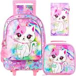 Rolling Backpack for Girls, Kids Se