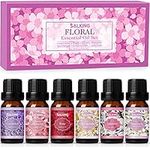 SALKING Essential Oils Set, 100% Pure Fragrance Oil AromatherapyGift, Premium Scented Oils for Diffusers 6 x 10 ML - Lavender, Rose, Jasmine, Cherry Blossom, Gardenia, Chamomile