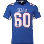 Majestic Athletic Buffalo Bills NFL Moro Poly Mesh Jersey Tee T-Shirt Trikot Blue