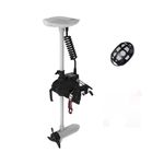 AQUOS Haswing CaymanT 12V 55LB 26in. Shaft Transom Electric Trolling Motor – Includes Wireless Remote for Fishing Boats in Saltwater & Freshwater