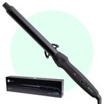 MINT Professional Clamp-Free Curling Wand 1 Inch for Long Hair | Extra Long Curl Wand w 4-Heater Ionic Ceramic Tourmaline Barrel | Best Curling Wands | Adjustable 230-430°F | Worldwide Dual Voltage