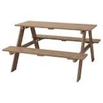 Jenifo RESÖ Children's Picnic Table – Outdoor Wooden Kids Table with Benches, Durable & Weather-Resistant for Garden & Patio Brown