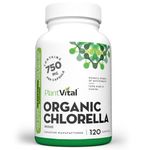 PlantVital Chlorella Capsules- Antioxidant Chlorophyll Capsules - Organic Chlorella Powder 1500mg per day - Broken Cell Wall Algae Supplement-Vegan Superfood - Non-GMO - 2 Month Supply - 120 Capsules