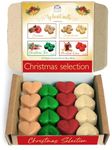 Christmas Wax Melts: 16 x 5g Heart Shaped Wax Melts Strong Scented Xmas Selection, Cinnamon, Gingerbread, Mulled Wine, Pine Christmas Tree, in Christmas Gifts Box, a Candle Alternative