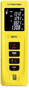 TROTEC BD16 Laser Rangefinder, Distance Meter (Measuring Range 0.05 to 40 m/±3 mm, 3-Point Pythagoras Function, IP 54)