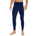 SIMIYA Thermal Underwear Mens Long Johns Bottoms Fleece Lined Base Layer Stretch Thermals Leggings(Navy,3XL)