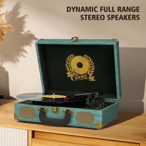 Vintage Bluetooth Record Player – Military Green Turntable