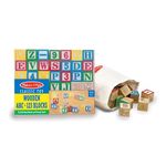 Melissa & Doug Deluxe Wooden ABC/123 2.5 cm Blocks Set With Storage Pouch (50 pcs) | Letters And Numbers Wood Blocks, ABC Wood Blocks, Classic Wooden Blocks For Toddlers And Kids Ages 2+