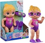 Baby Alive Swimming Fun Baby Doll, 25 cm Large Water Fun Baby Doll, for Children from 3, Baby Alive Doll, Blonde Haired