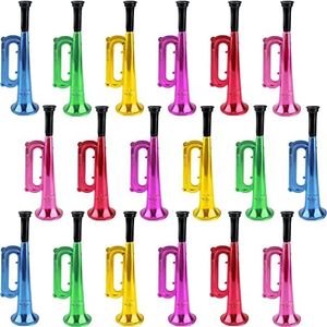 Cagemoga 18 Pack 7 Inch Kid Trumpet Instrument Mini Trumpet Toys Kids Horn Musical Instruments Musical Educational Toys for Kids Parties and Events Cool Birthday Party Favors