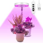 Ainiv Grow Light, 48 LEDs Full Spectrum Growing Lamp for Indoor Plants, 9 Adjustable Brightness 180° Rotatable Light Panel, Height Adjustable with Auto On/Off Timer 3/9/12H, for Small Plants-Purple