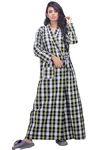 CLYMAA Women Winter Wool Blend XL/Plus Size Robe/Housecoat/Night Gown Light Green