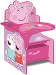 Peppa Pig Wooden Chair Desk with Storage Bin by Nixy Children, one Size