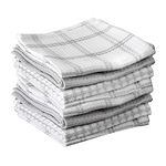 T-fal Premium Waffle Dish Cloths (8-Pack), 12"x13" Highly Absorbent, Super Soft Long Lasting 100% Cotton Flat Waffle Dish Towel for Washing Dishes, Gray