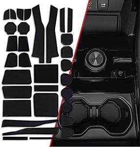 CupHolderHero fits 2014-2024 Jeep Grand Cherokee L Accessories - Premium Custom Interior Non-Slip Anti Dust Cup Holder Inserts, Center Console Liner Mats, Door Pocket Liners 31-pc Set (Black Trim)