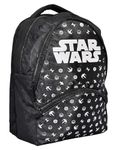 Heart Home School Bag For Girls, Boys|Star Wars Print Kids School Bag|4 Compartment With Durable Zip (Black)