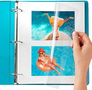 Photo Album Pages for 3 Ring Binder (50 Count) - Photo Album Self Adhesive Pages - 3 Ring Photo Album Refill Pages - Photo Pages for 3 Ring Binder - Photo Album Pages - Fits 8x10-8.5 x 11 Photos