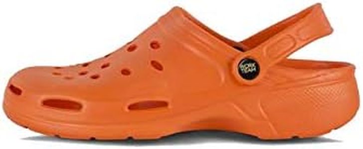 Work Team Zueco Sanitario EVA Unisex, Ultraligero, ergonómico. Anatómico, con Cámara ortopédica, Suave para los pies. Unisex Naranja 40