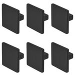 Decoranddecor Calla Square Cabinet Knob Door Pull Handle Kitchen Cupboard Furniture Drawer (6 Pack, Matt Black)