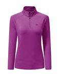 AIRIKE Hiking Zip Pullover Top Golf Polo Shirts for Women Girl Sofy Comfy Shirt Purple S