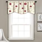 Lush Decor Royal Embrace Valance, 18-Inch by 42-Inch, Red