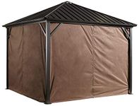 Sojag Accessories Set of 4 10' x 10' Curtains for Dakota Outdoor Gazebo, Brown