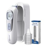 Berrcom Highly Accurate Ear Thermometer, Pre-Warmed Probe Technology Ear Thermometer for Adults and Baby, Smart Age Grouping Temperature Guidance, Instant Reading, Fever Alarm