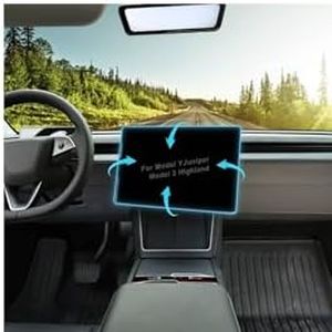 HANSSHOW 2.0 Screen Swivel Mount fits for Tesla Model Y Juniper/Standard/Performance/3 Highland Center Console Touchscreen Rotating Bracket for Model Y Juniper Accessories Gift (Keep Original Height)