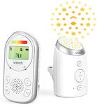 VTech AM706-1W Baby Monitor with Long Range, up to 1,000ft, Audio Baby Monitor with Clear Sound, 2-Way Audio Talk, Baby Monitor with Vibrating Sound Alert, Glow-on-Ceiling Night Light