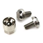 iJDMTOY (2) Stainless Steel M8-20mm Anti-Theft Security Screw/Bolts w/Locking Key Compatible with LED Light Bar, LED Pod Light, LED Worklight Driving Fog Lamp Security Kit