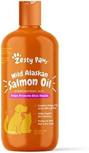 Zesty Paws Wild Alaskan Salmon Oil for Dogs & Cats - Liquid Fish Oil with Omega 3 Fatty Acids EPA and DHA for Pets - for Normal Skin Moisture, Sensitive Skin & Coat Health - 16oz