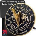 Anniversary Sundial Gift For 50th Golden Wedding Anniversary In 2024 - Recycled Metal Home Decor Or Garden Present Idea - Handmade In UK For Him, Her Parents Or Couples 50 Year Celebration