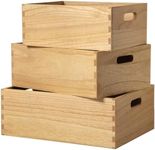 KIRIGEN Nesting Wood Crates with Ha