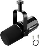 FDUCE SL40X XLR Dynamic Microphone for Vocal Recording, Podcasting, Gaming, Live streaming&Broadcasting, All Metal Cardioid Mic, Voice-Isolating Technology -Black