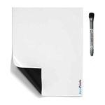 AccuPrints Dry Erase White Board Sheet 9x12 inch with Premium Marker Pen | Whiteboard Sticker Roll for Refrigirator, Fridge, Metal Wardrobe, for Grocery List, Task Planner etc. (Size - 23x30 cms).