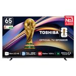 TOSHIBA 164 cm (65 Inches) 4K Ultra HD Smart Mini LED QLED TV | 165Hz Game Mode, Dolby Atmos | ZR 2.1.2 CH, 77W Speakers with Sub Woofer | HDR10+ | REGZA Engine ZRi | VIDAA OS | 65Z770RP (Black)