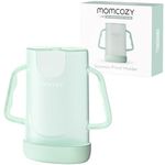 Momcozy Squeeze Pouch Holder for Food Pouches and Drink Boxes, Baby Pouch Holder Allows Baby to Self-feed and Avoid Messes, Baby Food Pouch Holder Handle is Easy to Grip, Comfortable, Green