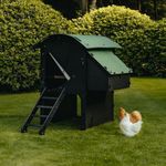 Medium Penthouse Chicken Coop 2-3 Chickens - 25yr Lifespan Chicken Coop for 5 Chickens Or 9 Bantams | 2 Rounded Perches for Hens to Roost | Raised Hen House for Poultry with 2 Nesting Boxes & Ladder