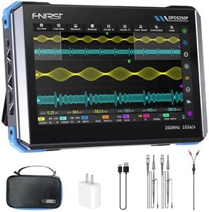 FNRSI DPOS350P 4-in-1 Oscilloscope, 350MHz Digital Phosphor Scope + 50MHz Signal Generator + 350MHz Spectrum Analyzer + 50MHz FRA, 1GSa/s, 7" Touchscreen, Portable Lab Analyzer with Fast Charging