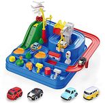 TODARRUN Cars Race Track Toys for Kids 3 4 5 6 7 8 Year Old Boys Girls Gifts,Car Adventure City Rescue Preschool Educational Toys, Vehicle Puzzle Car Track Playsets