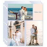 30 Pack 4x6" Photo Album Refill Pages for 3 Ring Binder,Ultra-Clear Photo Sleeves Holding 180 Pictures, Double-Sided 3 Pockets Photo Pages with Memo Slot,Photo Sheet Protector for Photos and Postcards