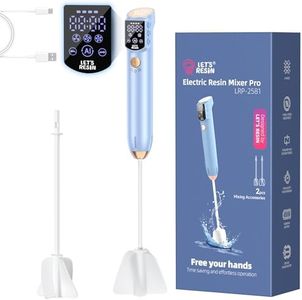 LET'S RESIN Upgraded Resin Mixer Pro,3-Speed Control Epoxy Mixer with AI Mode&HD Large Screen,Rechargeable Resin Mixer Electric for Epoxy Resin, Resin Casting, Molds, Soap Making(excluded mixer stand)