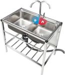 Utility Sink Stainless Steel Double