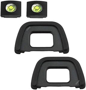 Eyepiece Eyecup Eye Cup DK-23 for Nikon D7100 D7200 D7000 D750 D610 D600 D300 D300S Camera Viewfinder, ULBTER Eyepiece Cover & Hot Shoe Cover -(2+2 Pack)